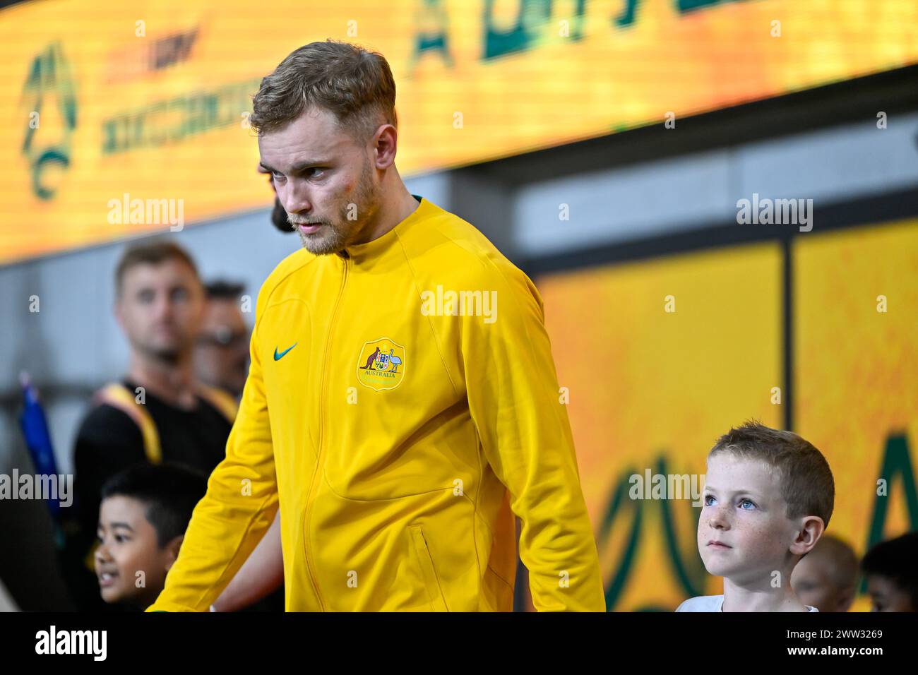 Sydney, NSW, Australia, qualificazione ai Mondiali FIFA 2026 Australia contro Libano al Parramatta Stadium (Keith McInnes/SPP) credito: SPP Sport Press Photo. /Alamy Live News Foto Stock