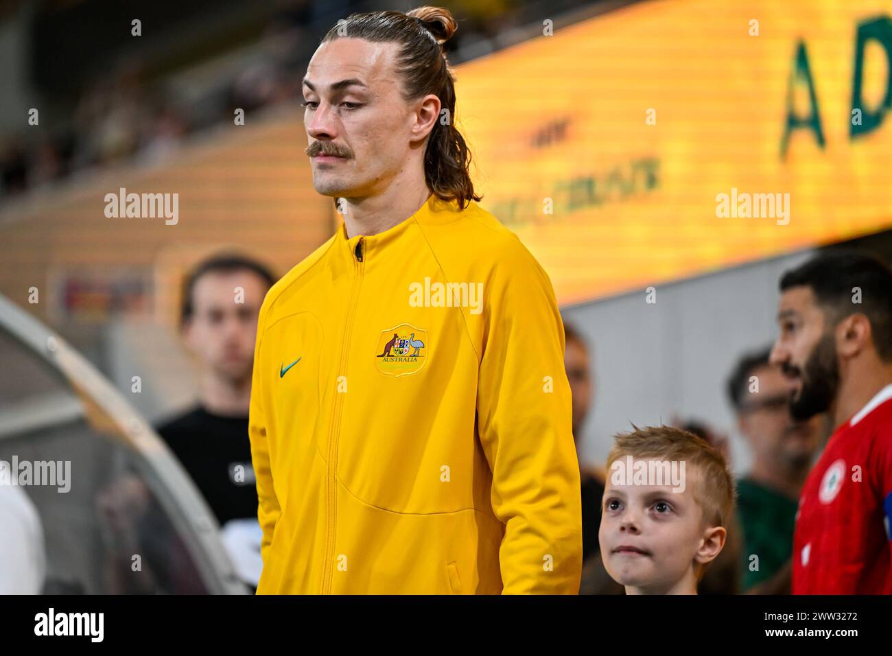 Sydney, NSW, Australia, qualificazione ai Mondiali FIFA 2026 Australia contro Libano al Parramatta Stadium (Keith McInnes/SPP) credito: SPP Sport Press Photo. /Alamy Live News Foto Stock