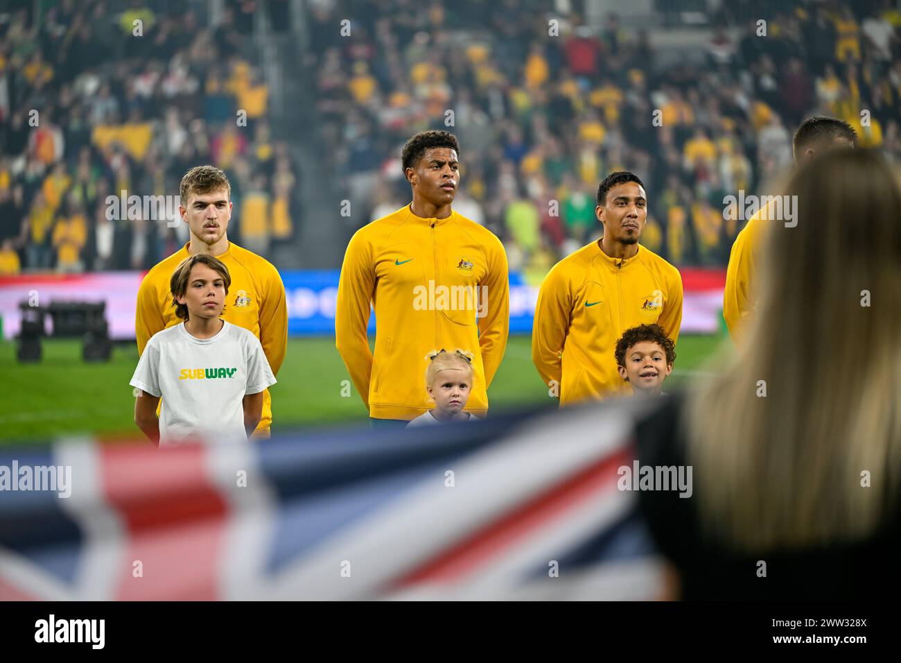 Sydney, NSW, Australia, qualificazione ai Mondiali FIFA 2026 Australia contro Libano al Parramatta Stadium (Keith McInnes/SPP) credito: SPP Sport Press Photo. /Alamy Live News Foto Stock