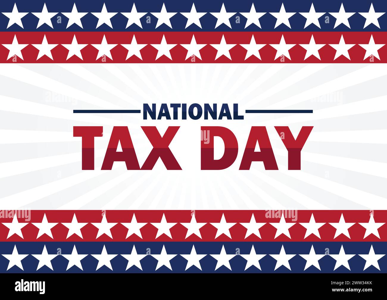 Giornata nazionale delle imposte. Adatto per biglietti d'auguri, poster e striscioni. Illustrazione Vettoriale
