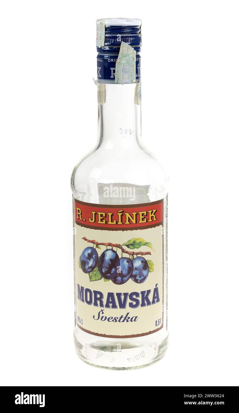 Moravska alcool di spirito bianco bevanda ceca Foto Stock