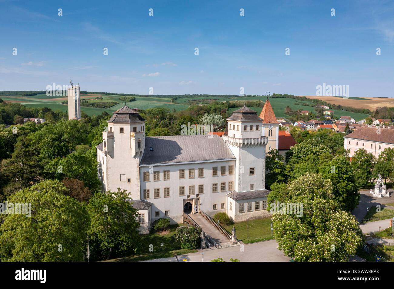 Castello di Asparn, Asparn an der Zaya, Weinviertel, bassa Austria, Austria Foto Stock