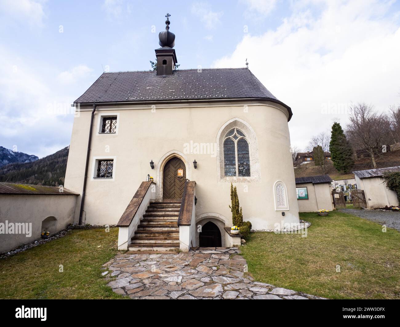 Cappella di Sant'Antonio, edificio tardo gotico, Oberort, comune di Tragoess, Santa Katharein, Stiria, Austria Foto Stock