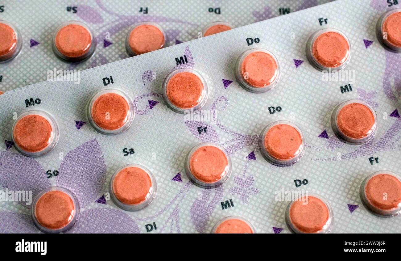Pillole anticoncezionali, 20/04/2016 Foto Stock