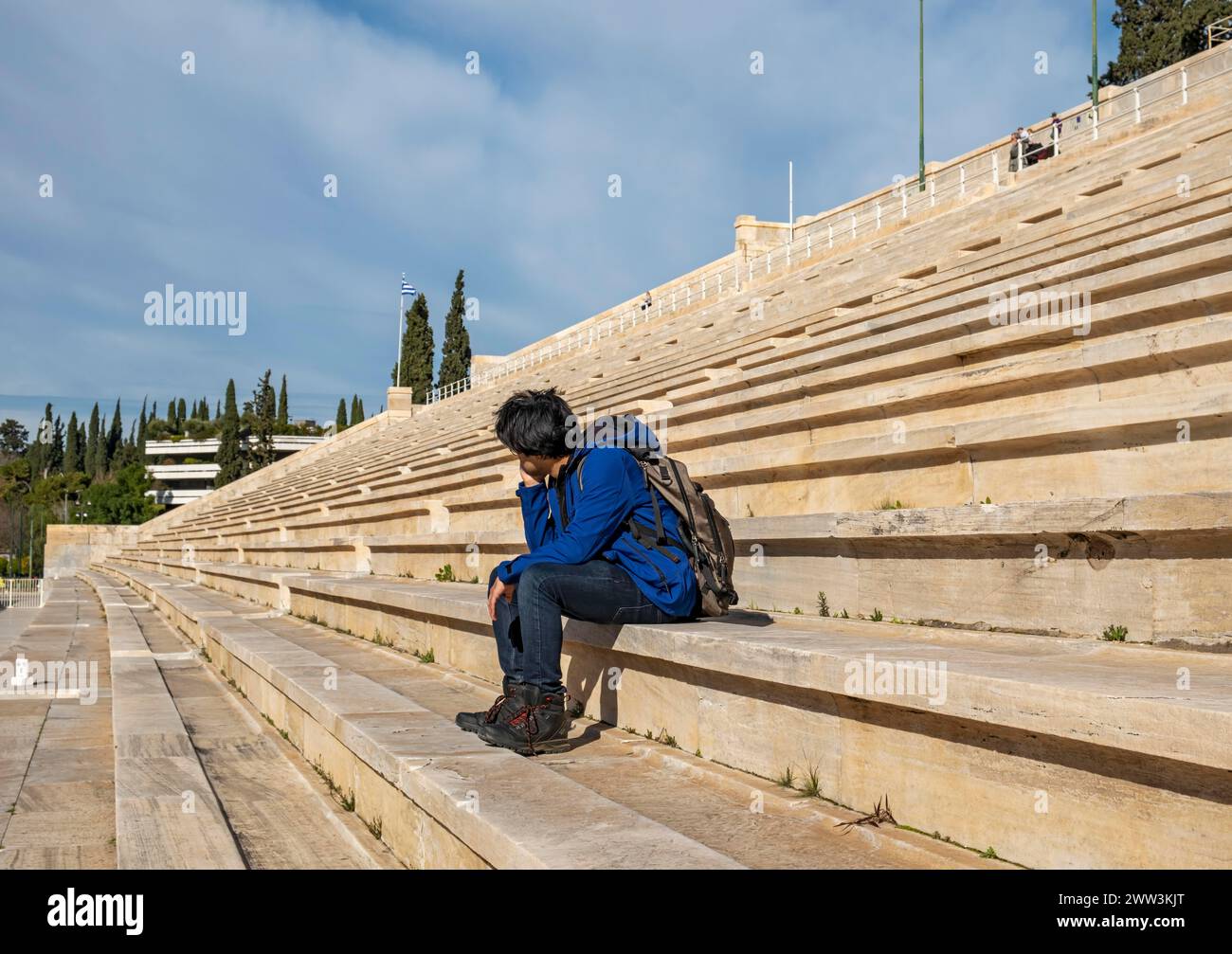 Stadio Panathenaico, Panathinaiko o Kallimarmaro, il primo stadio olimpico dei tempi moderni, Atene, Grecia Foto Stock