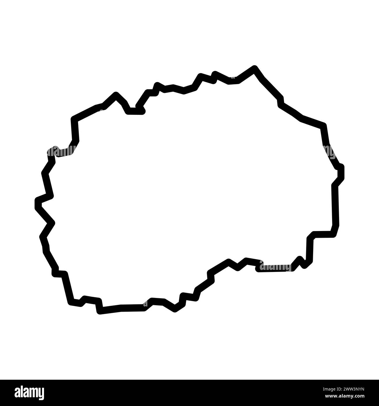 mappa di contorno macedonia vettoriale su sfondo bianco Illustrazione Vettoriale