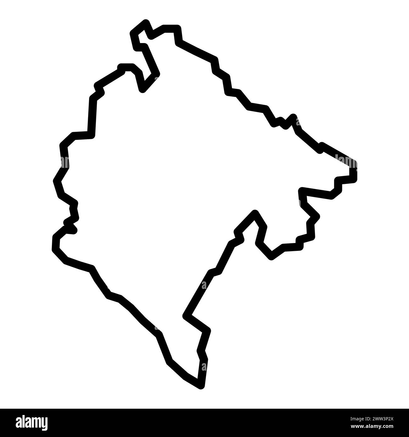 mappa del montenegro vettoriale isolata su sfondo bianco Illustrazione Vettoriale