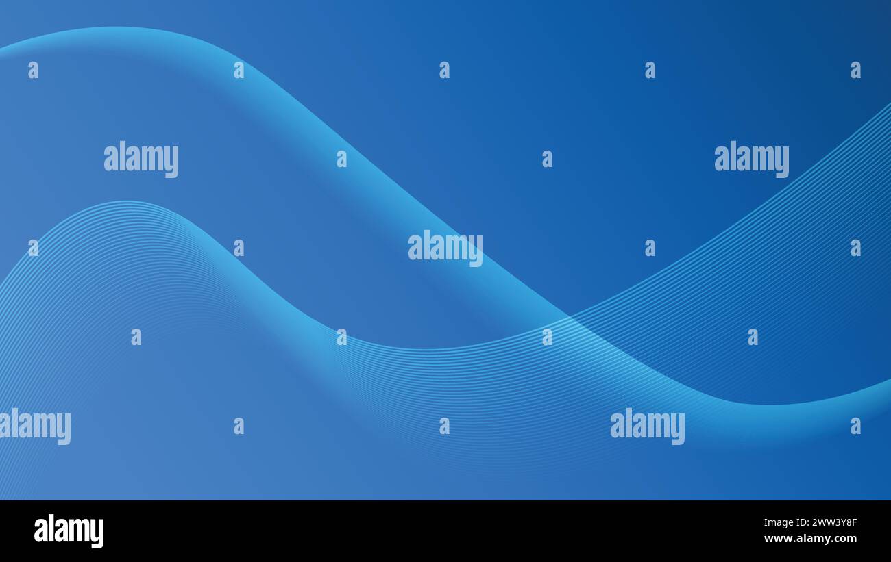 Sfondo blu astratto ondulato Illustrazione Vettoriale