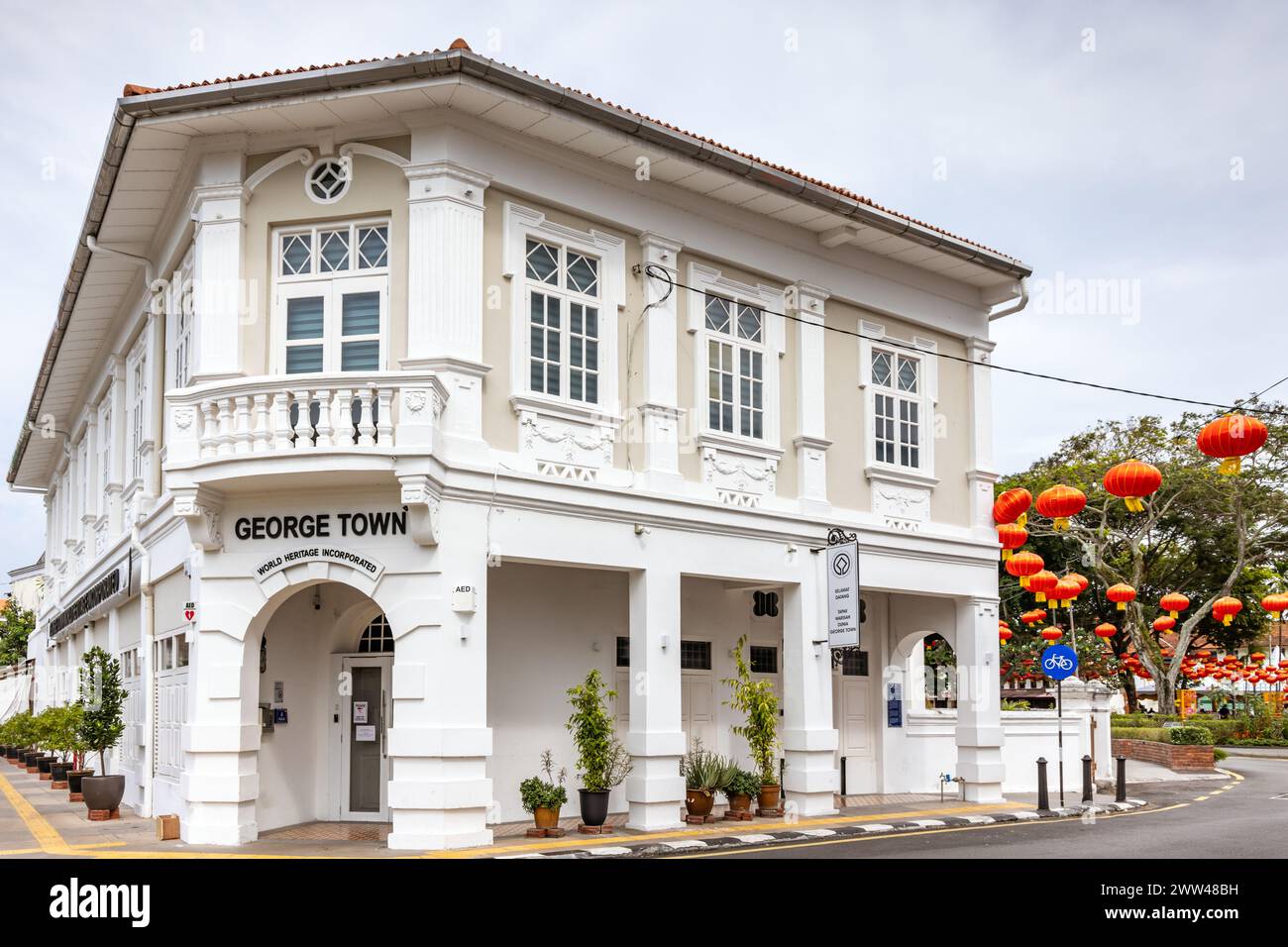 Edificio del George Town World Heritage Incorporated (GTWHI) nel centro di Georgetown, Penang, Malesia Foto Stock