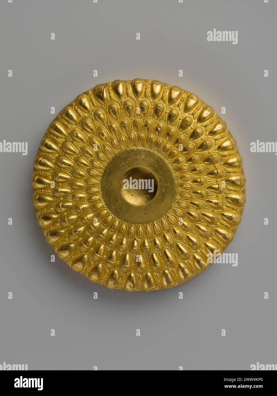 Gold phiale (coppa della libagione) greco IV-III secolo a.C. Foto Stock