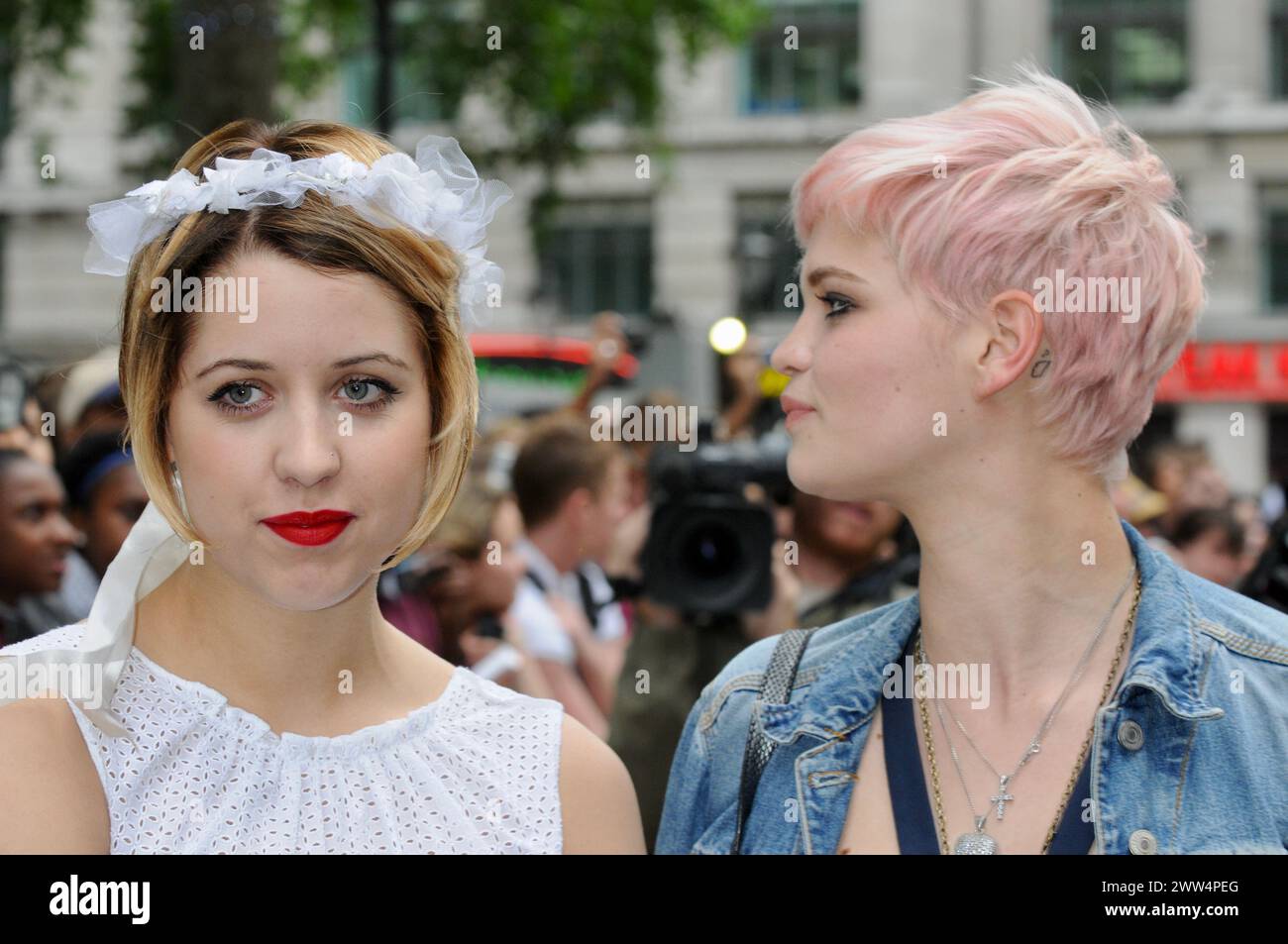 Peaches Geldof, Pixie Geldof, Bruno, Londra, Regno Unito Foto Stock