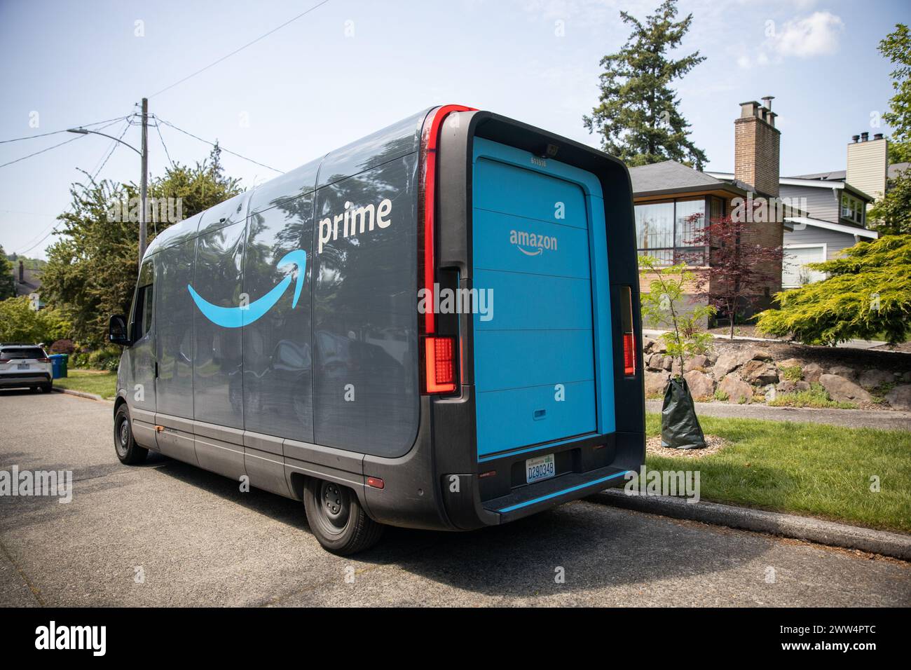 Servizio di consegna in pulmino Amazon Foto Stock