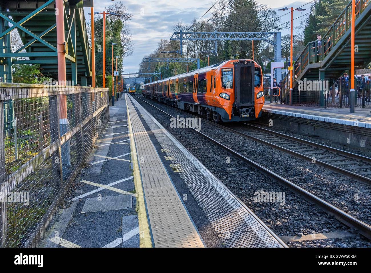 ferrovia per pendolari passeggeri a energia elettrica midlands occidentali inghilterra regno unito Foto Stock