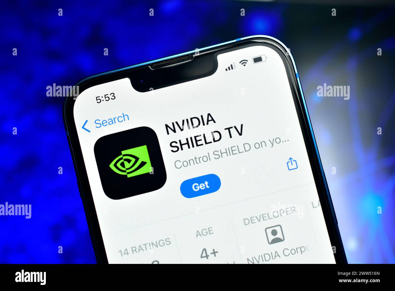 Nuova Delhi, India 20 marzo 2024:- applicazione Nvidia su smartphone Foto Stock