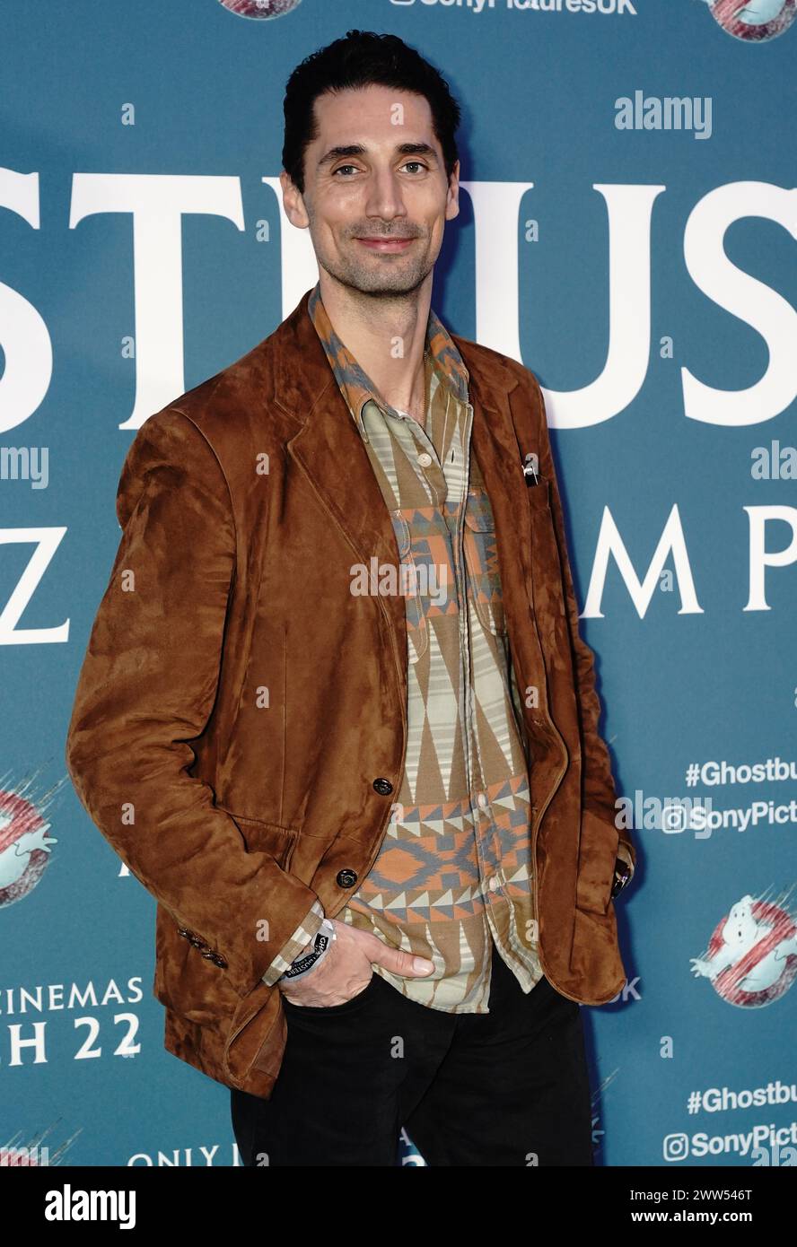 Hugo Taylor arriva per la proiezione di gala britannica di Ghostbusters: Frozen Empire all'Ham Yard Hotel, Londra. Data foto: Giovedì 21 marzo 2024. Foto Stock
