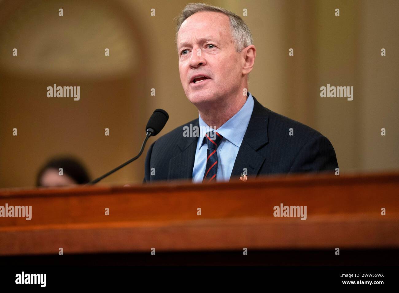 Washington, Stati Uniti. 21 marzo 2024. Il Commissario dell'amministrazione della sicurezza sociale Martin o'Malley parla durante un'audizione House Ways and Means Subcommittee on Social Security presso il Campidoglio degli Stati Uniti a Washington, DC, giovedì 21 marzo 2024. Foto di Bonnie Cash/UPI credito: UPI/Alamy Live News Foto Stock