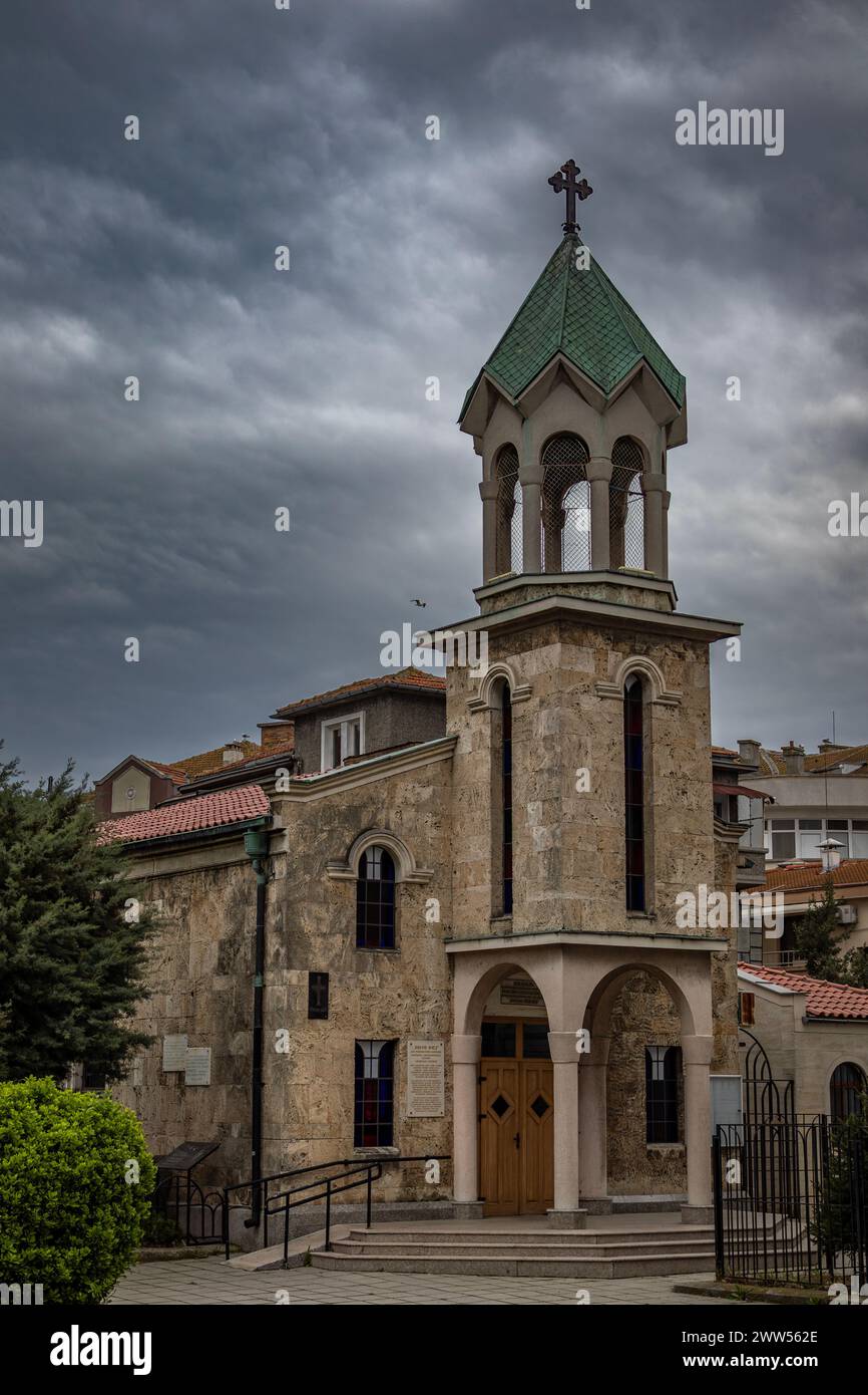 Titolo: Chiesa armena nel centro di Burgas, Bulgaria Foto Stock