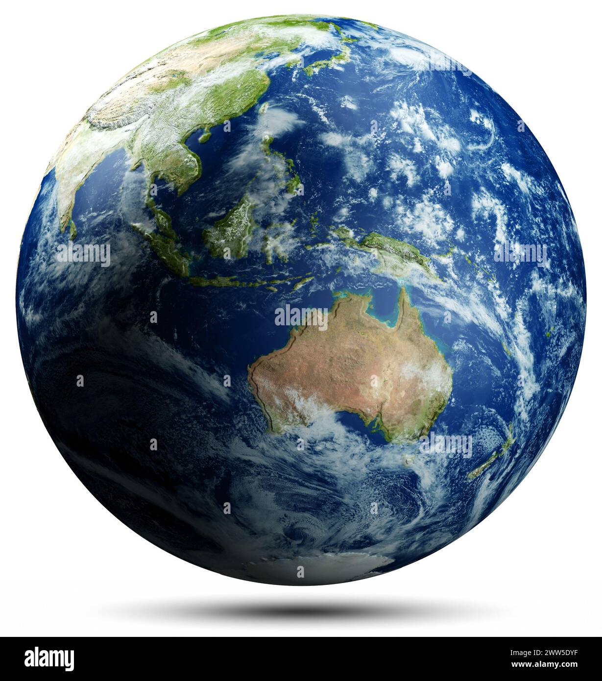 Sud-est asiatico, Australia - pianeta Terra. Elementi di questa immagine forniti dalla NASA. rendering 3d. Foto Stock