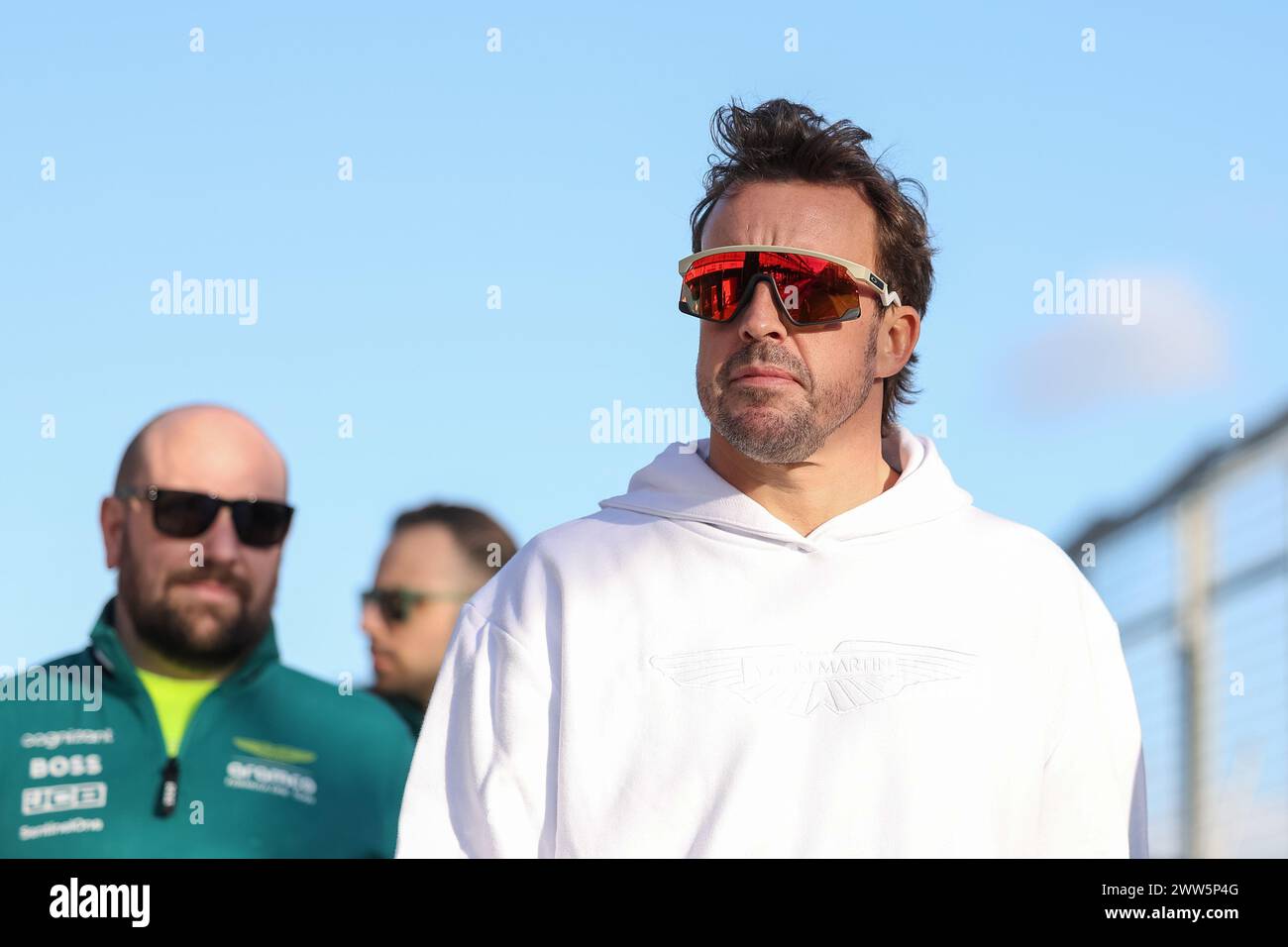 Melbourne, Australia. 20 marzo 2024. Melbourne, Australia, mercoledì 20 marzo: Fernando Alonso (ESP) di Aston Martin durante il Gran Premio d'Australia di Formula 1 2024. Foto, foto e copyright © PETERSON Mark ATP Images (PETERSON Mark/ATP/SPP) credito: SPP Sport Press Photo. /Alamy Live News Foto Stock