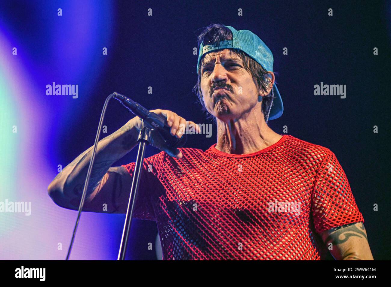 Anthony Kiedis (voce). Red Hot Chili Peppers. Vive a Buenos Aires, in Argentina Foto Stock