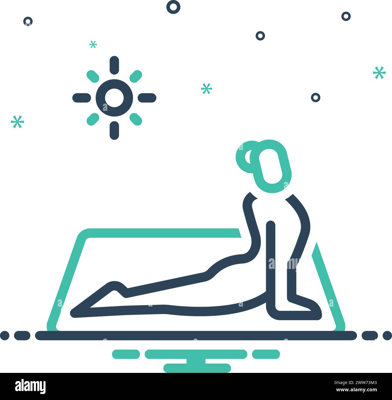 Icona per yoga, somma Illustrazione Vettoriale