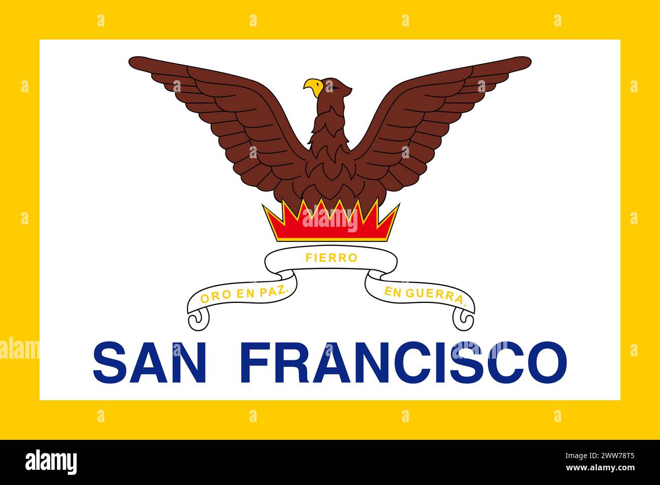 Bandiera della città di San Francisco - California Foto Stock