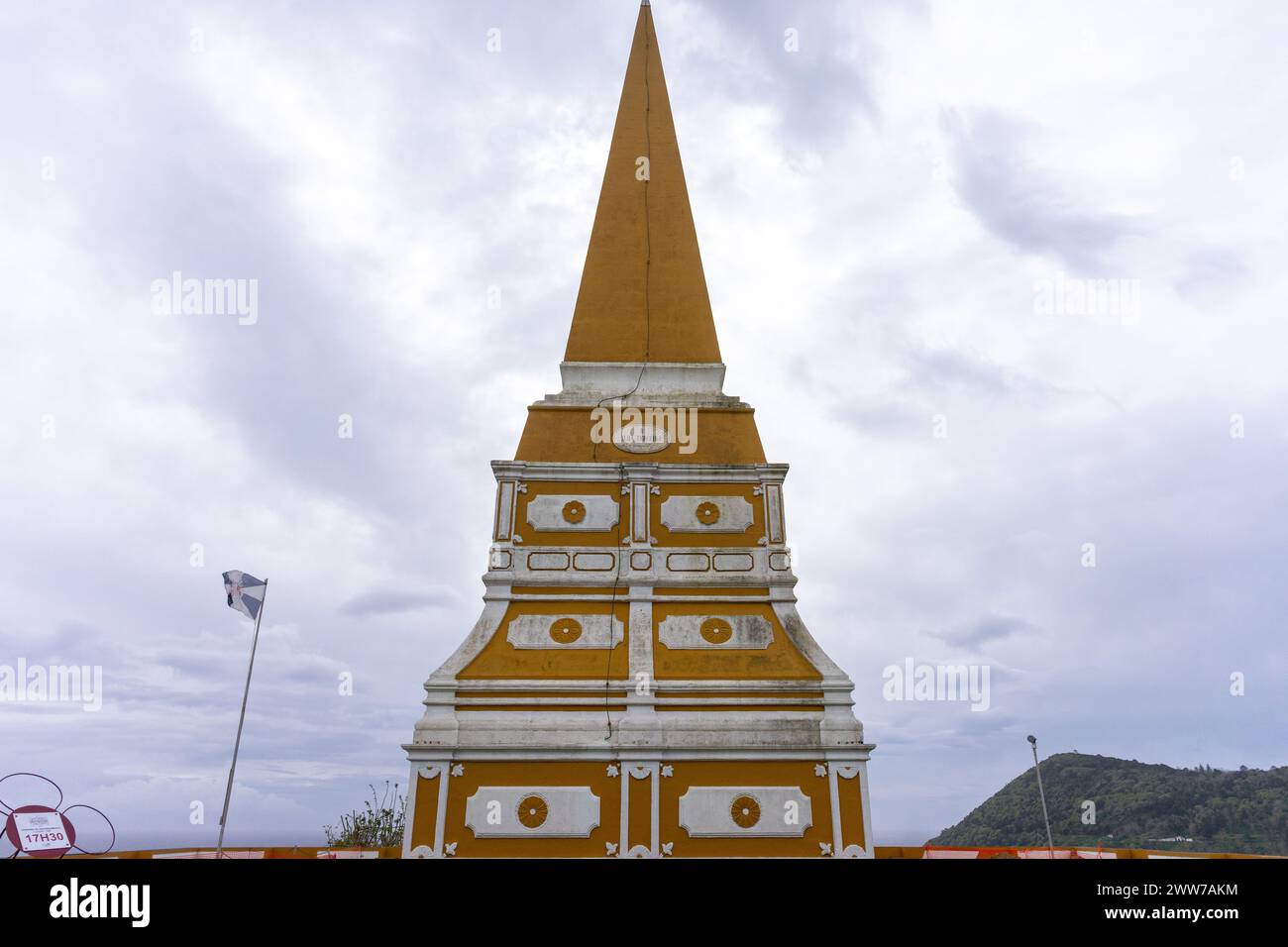 Angra do Heroísmo, Azzorre, Portogallo. 11 marzo 2024. Monumento commemorativo dedicato a Don Pedro IV ad Angra do Heroísmo, Azzorre, Portogallo. Simbolo del suo Foto Stock