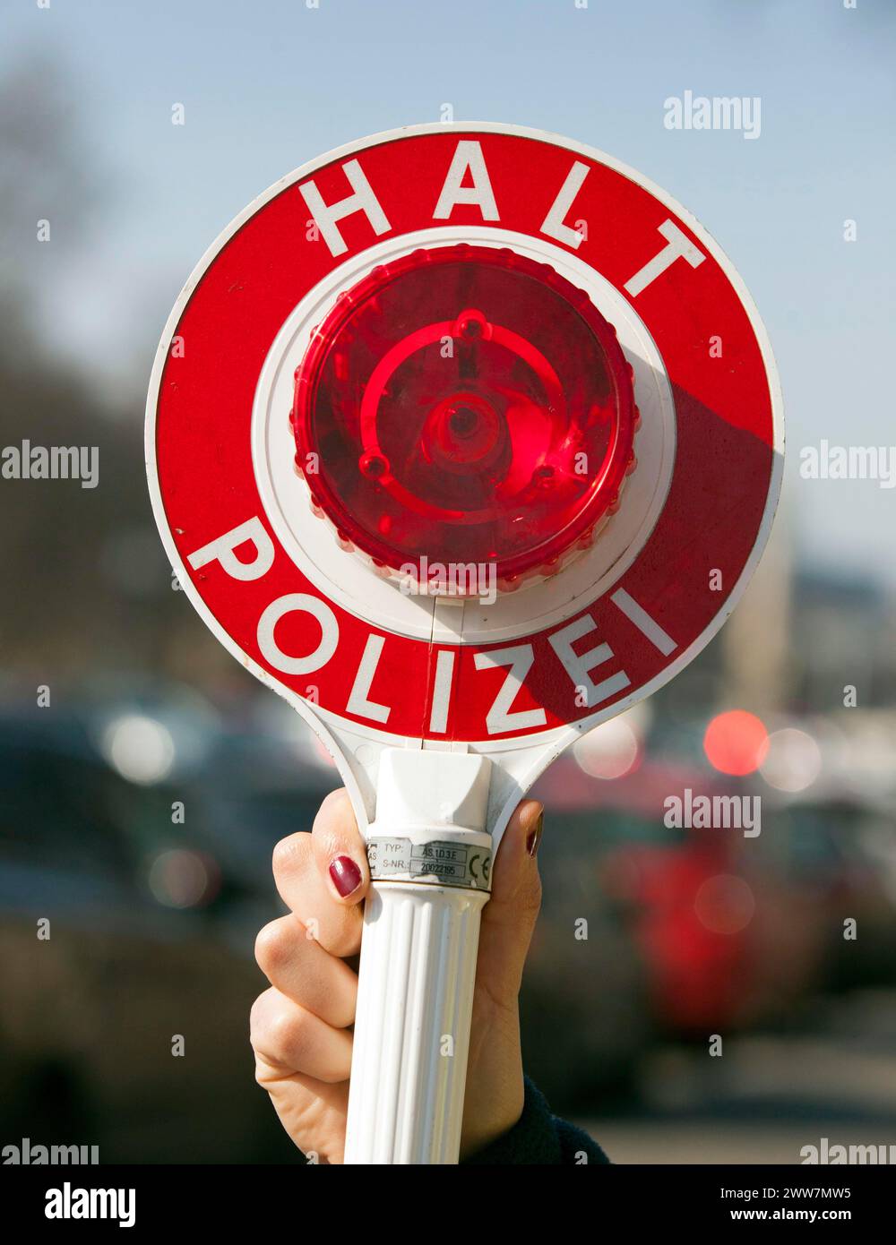 Cazzuola di polizia, 22/03/2015 Foto Stock