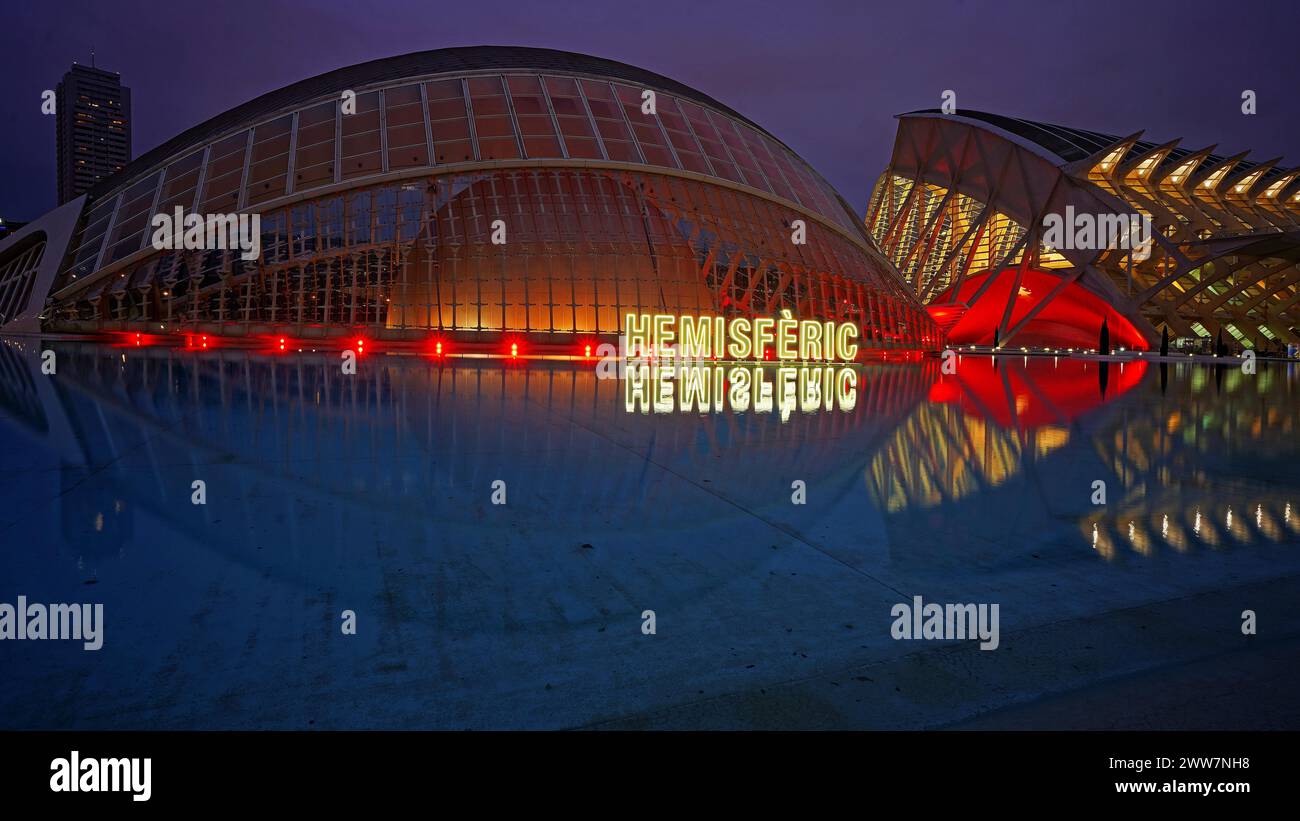 Valencia, città delle Arti e delle Scienze, Valencis, Spagna Foto Stock