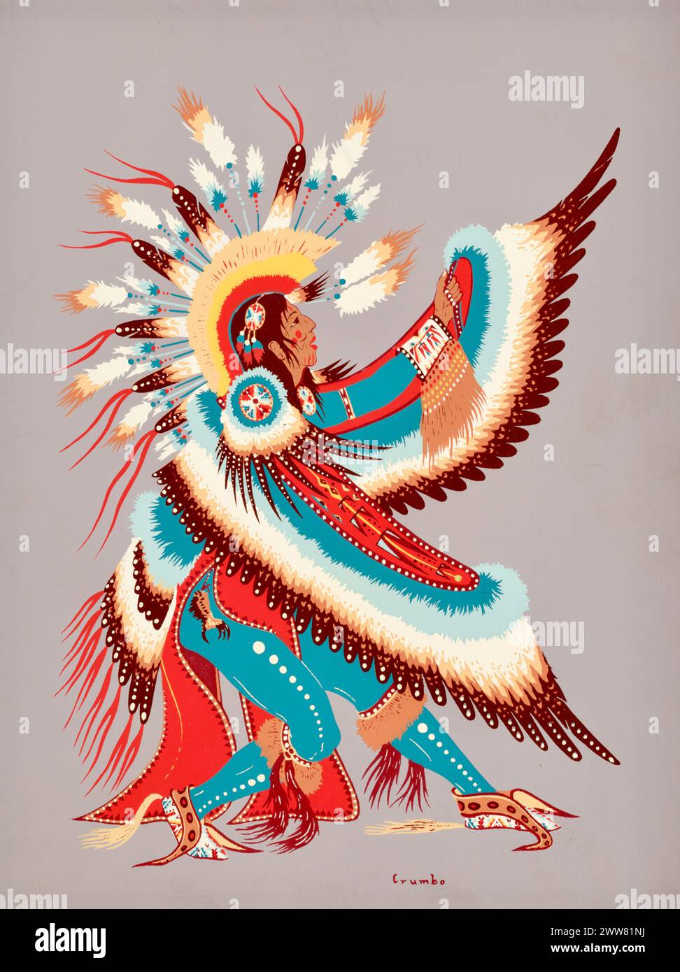 Woody Crumbo - Eagle Dancer - 1952 Foto Stock