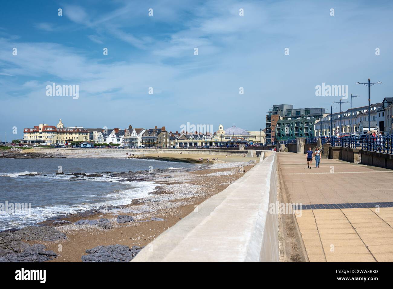 Town Beach, Esplanade, Porthcawl, Galles, Regno Unito Foto Stock
