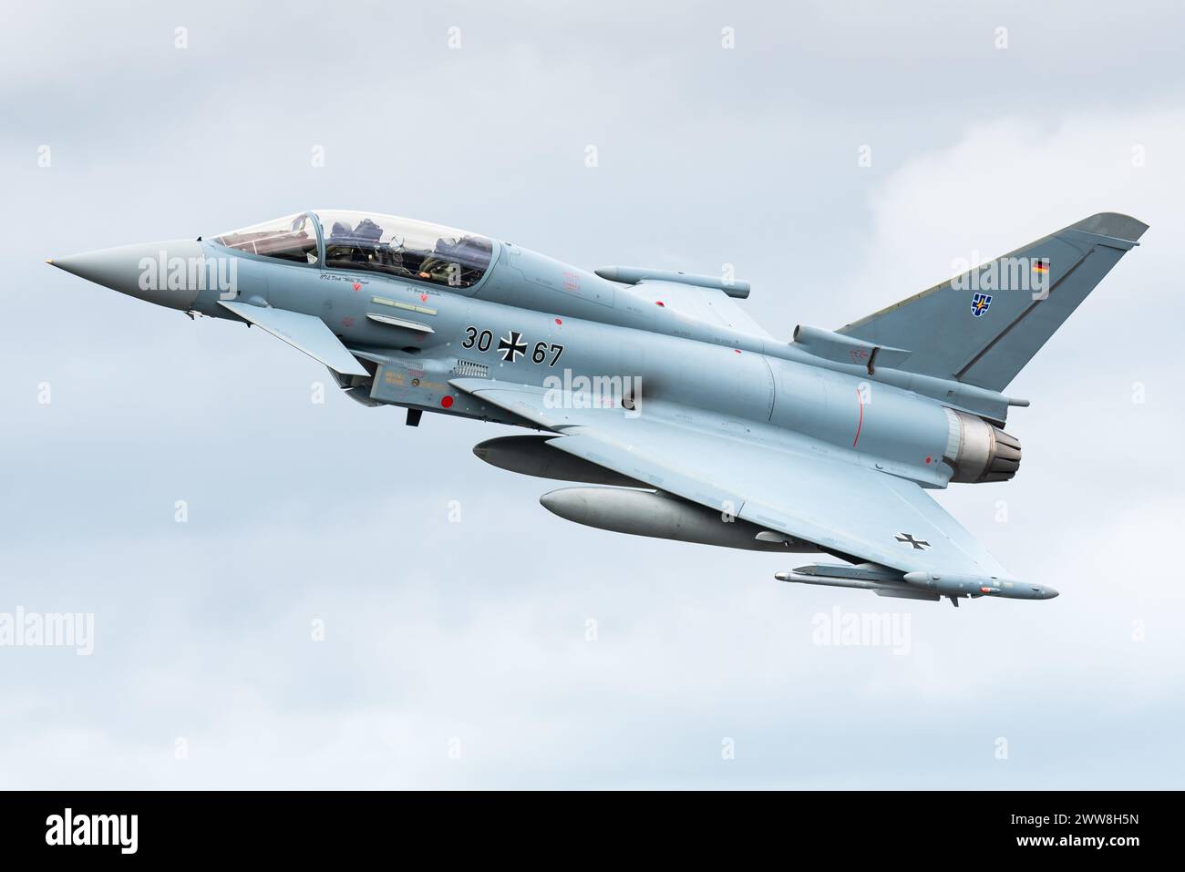 Un Eurofighter Typhoon dell'Aeronautica militare tedesca. Foto Stock