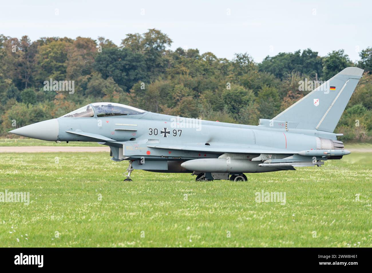 Un Eurofighter Typhoon dell'Aeronautica militare tedesca. Foto Stock