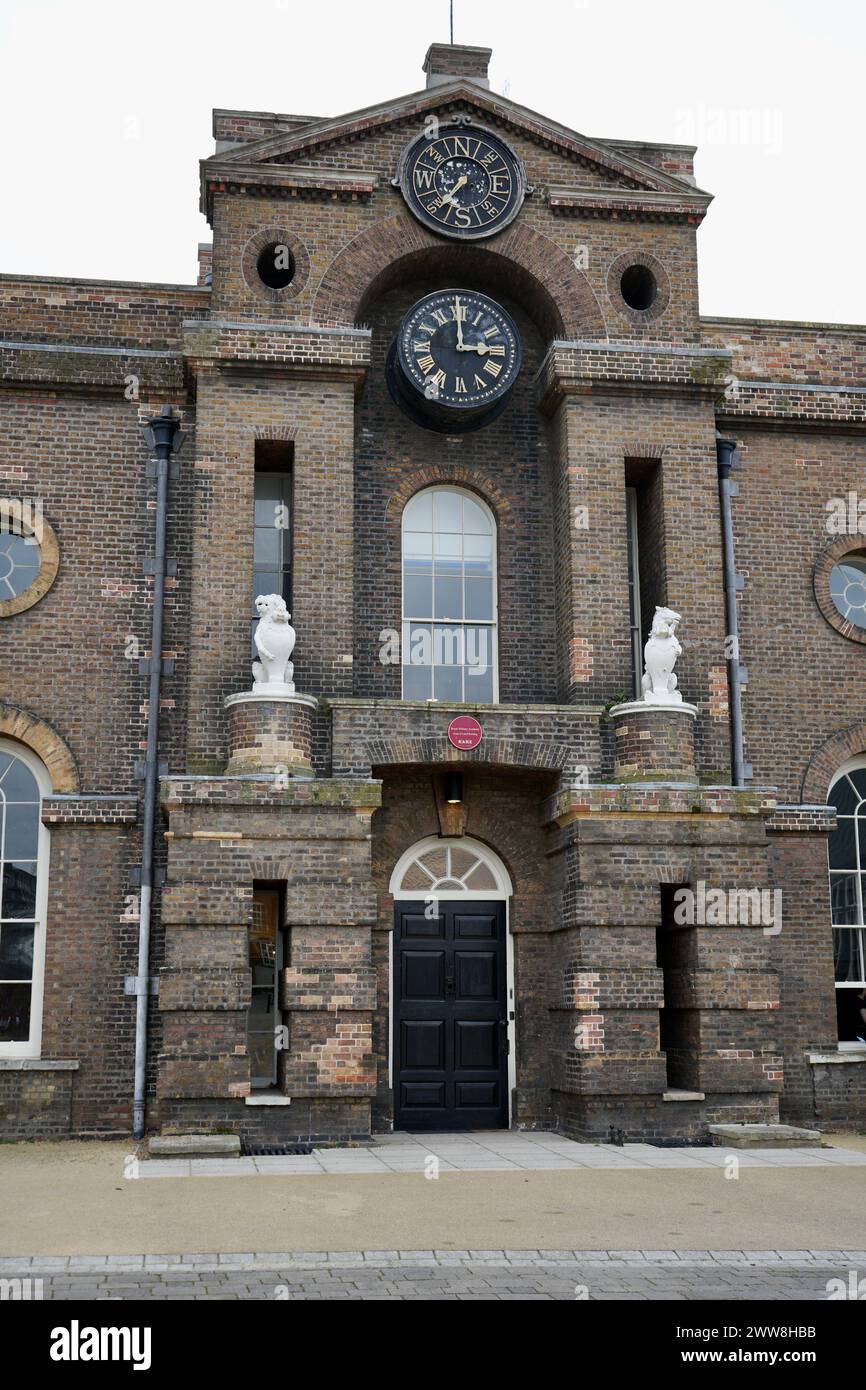 L'edificio della Royal Military Academy in Artillery Square, Woolwich Arsenal. Foto Stock