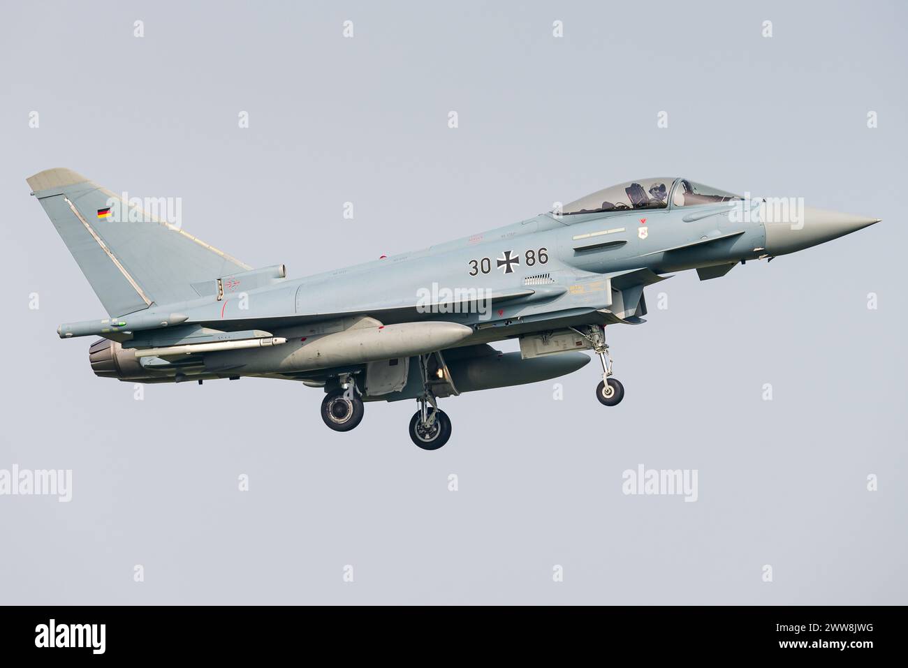 Un Eurofighter Typhoon dell'Aeronautica militare tedesca. Foto Stock