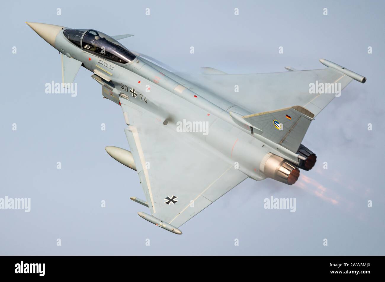 Un Eurofighter Typhoon dell'Aeronautica militare tedesca. Foto Stock