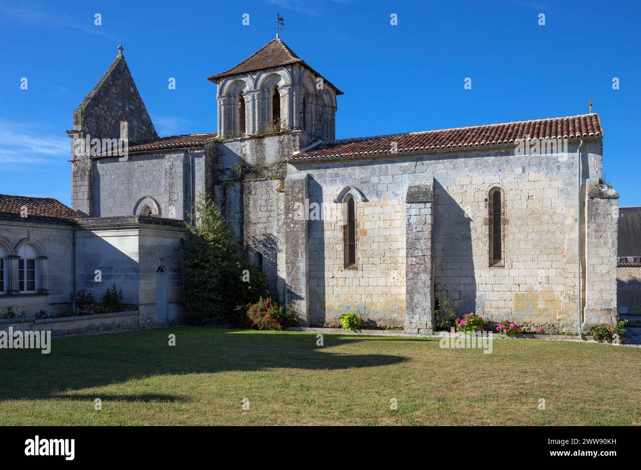 Francia, Nouvelle-Aquitaine, Chiesa parrocchiale di Saint-Brice (Église Paroissiale Saint-Brice) Foto Stock