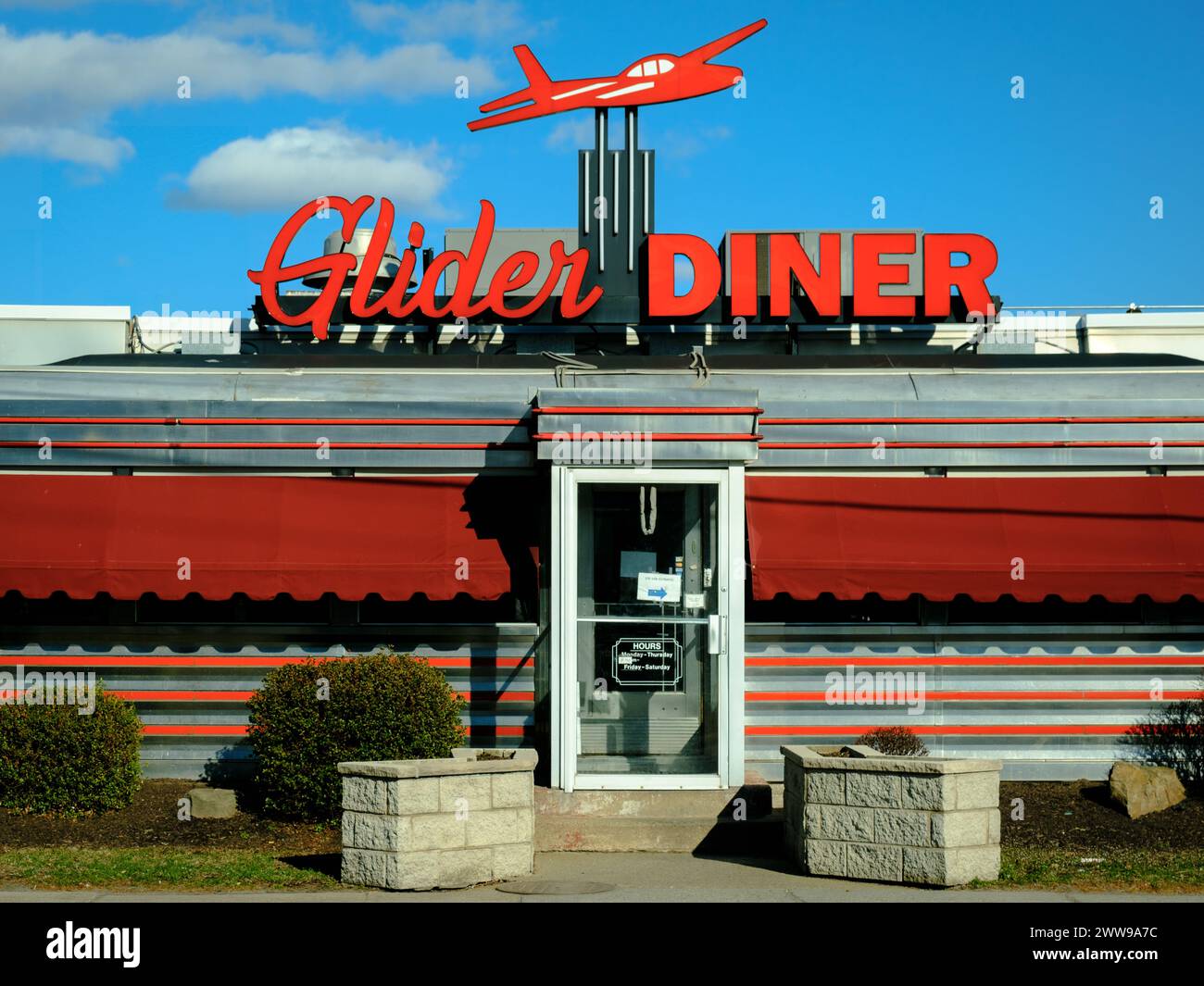 Glider Diner insegna vintage, Scranton, Pennsylvania Foto Stock