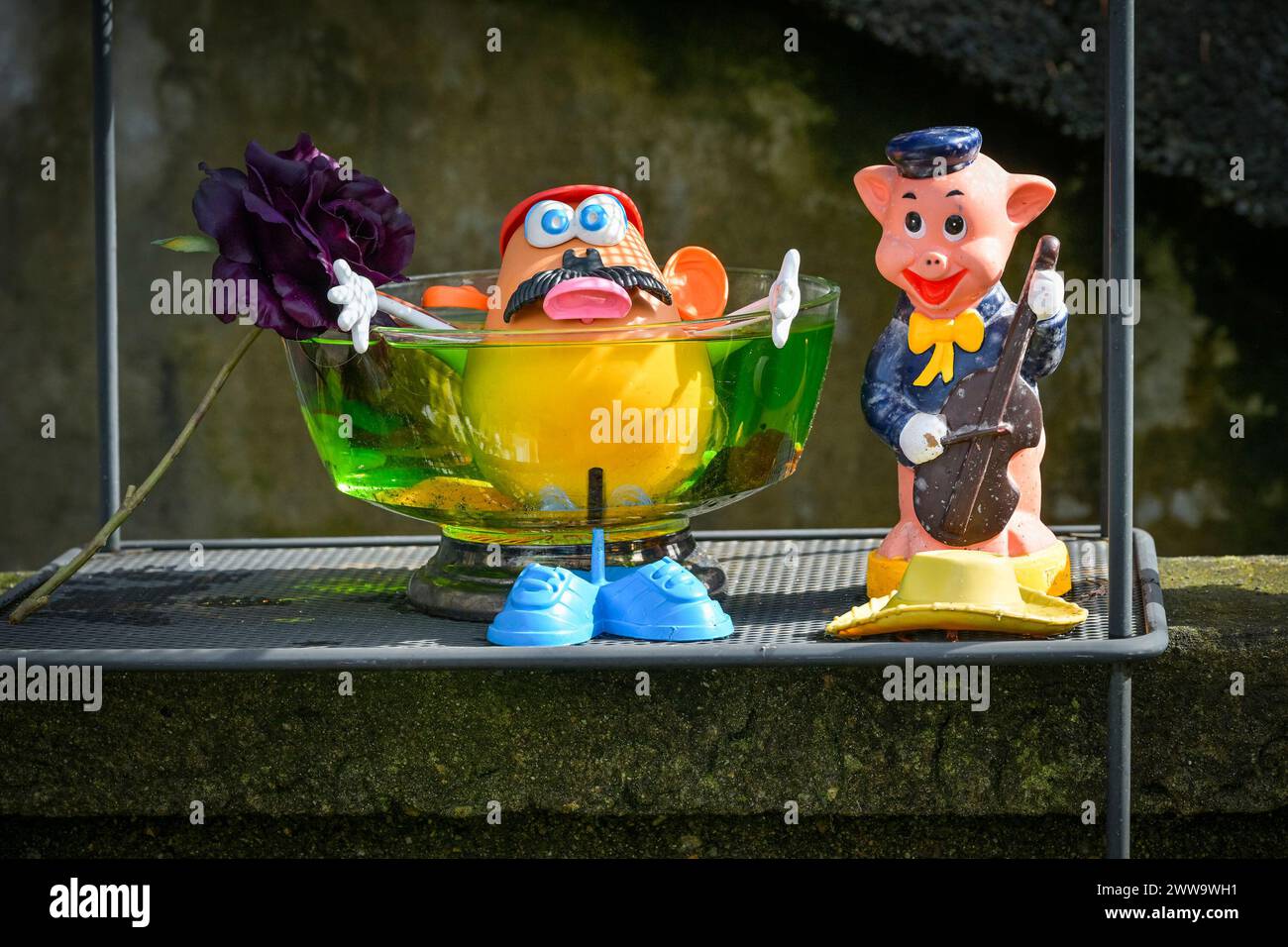 Mr Potato Head, Porky Pig Foto Stock