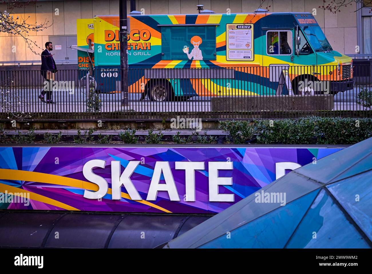 Disco Cheetah, Korean Food Truck, Vancouver, British Columbia, Canada Foto Stock