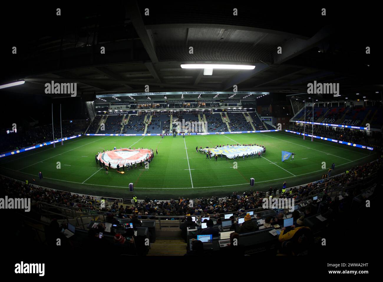 Leeds, Regno Unito. 22 marzo 2024. AMT Headingley Rugby Stadium, Leeds, West Yorkshire, 22 marzo 2024. Betfred Challenge Cup Leeds Rhinos vs St Helens. Vista generale davanti a Leeds Rhinos vs St Helens RLFC credito: Touchlinepics/Alamy Live News Foto Stock