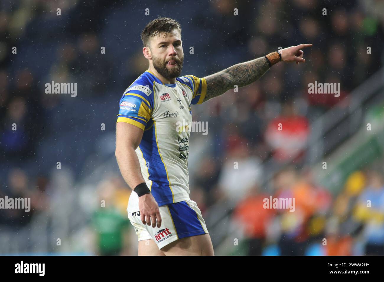 Leeds, Regno Unito. 22 marzo 2024. AMT Headingley Rugby Stadium, Leeds, West Yorkshire, 22 marzo 2024. Betfred Challenge Cup Leeds Rhinos vs St Helens. Andy Ackers di Leeds Rhinos credito: Touchlinepics/Alamy Live News Foto Stock