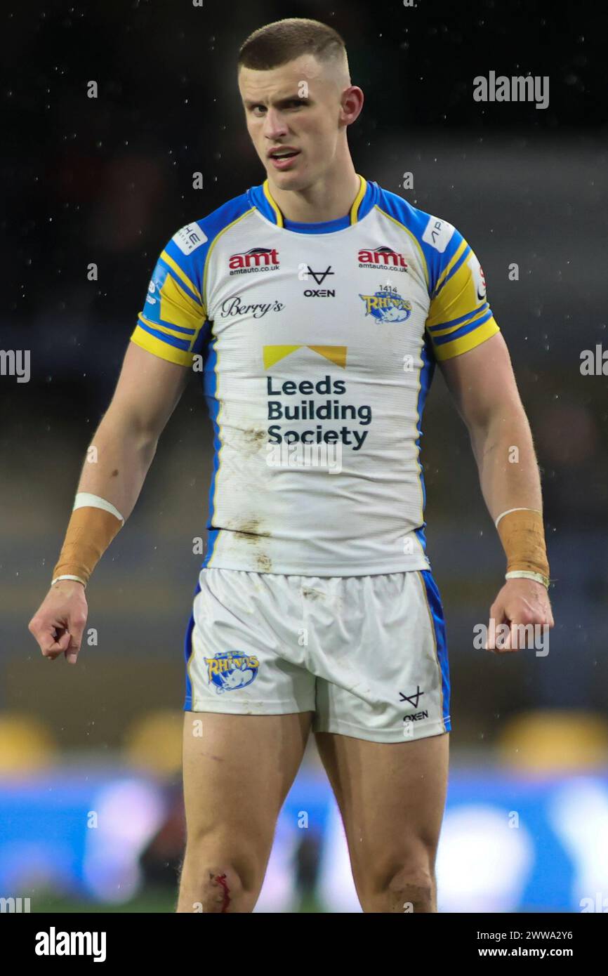 Leeds, Regno Unito. 22 marzo 2024. AMT Headingley Rugby Stadium, Leeds, West Yorkshire, 22 marzo 2024. Betfred Challenge Cup Leeds Rhinos vs St Helens. Ash Handley of Leeds Rhinos Credit: Touchlinepics/Alamy Live News Foto Stock