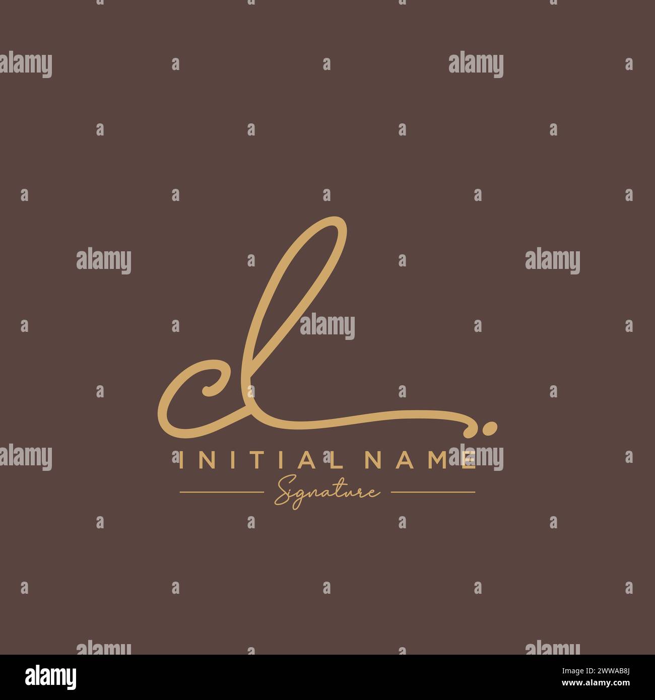 CL Signature Logo Template Vector Illustrazione Vettoriale