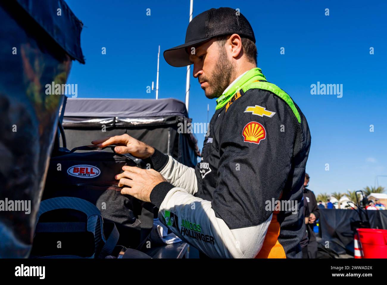 Thermal, CA, USA. 22 marzo 2024. AGUSTIN HUGO CANAPINO (78) di Arrecifes, Argentina, si prepara per l'inaugurale Thermal Club $1 Million Challenge al Thermal Club di Thermal, CA. (Immagine di credito: © Grindstone Media Group/ASP) SOLO PER USO EDITORIALE! Non per USO commerciale! Foto Stock