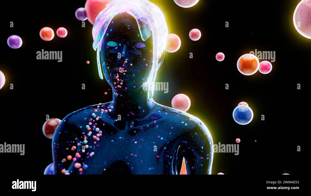 Senso dell'olfatto, illustrazione concettuale. Foto Stock