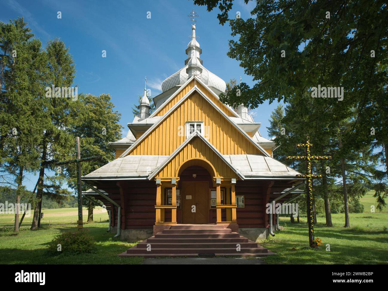 Chiesa greco-cattolica dell'assunzione a Gladyszow, Polonia Foto Stock