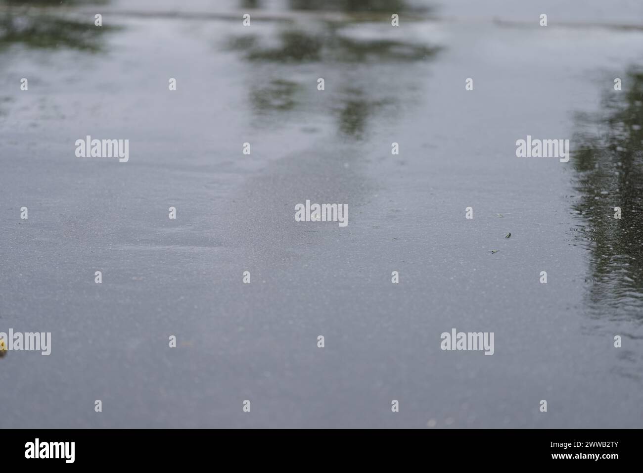 Primo piano della superficie dell'acqua del lago con ondulazioni del vento, messa a fuoco poco profonda Foto Stock