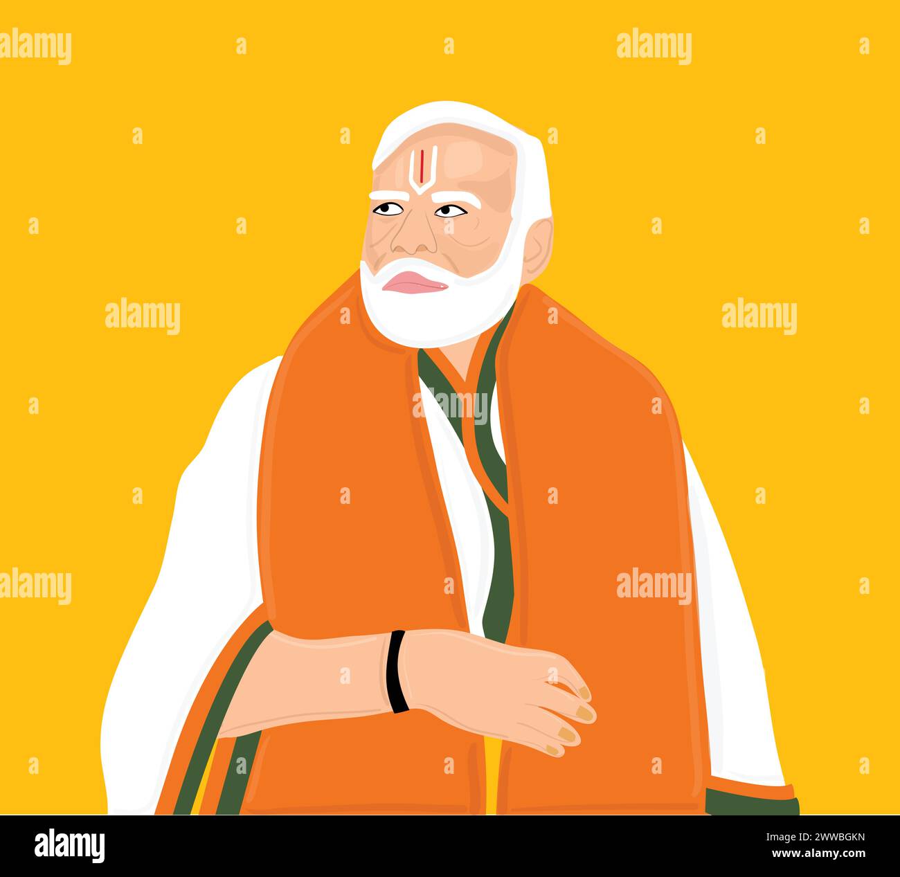 Illlustrazione Narendra modi Vector Illustrazione Vettoriale