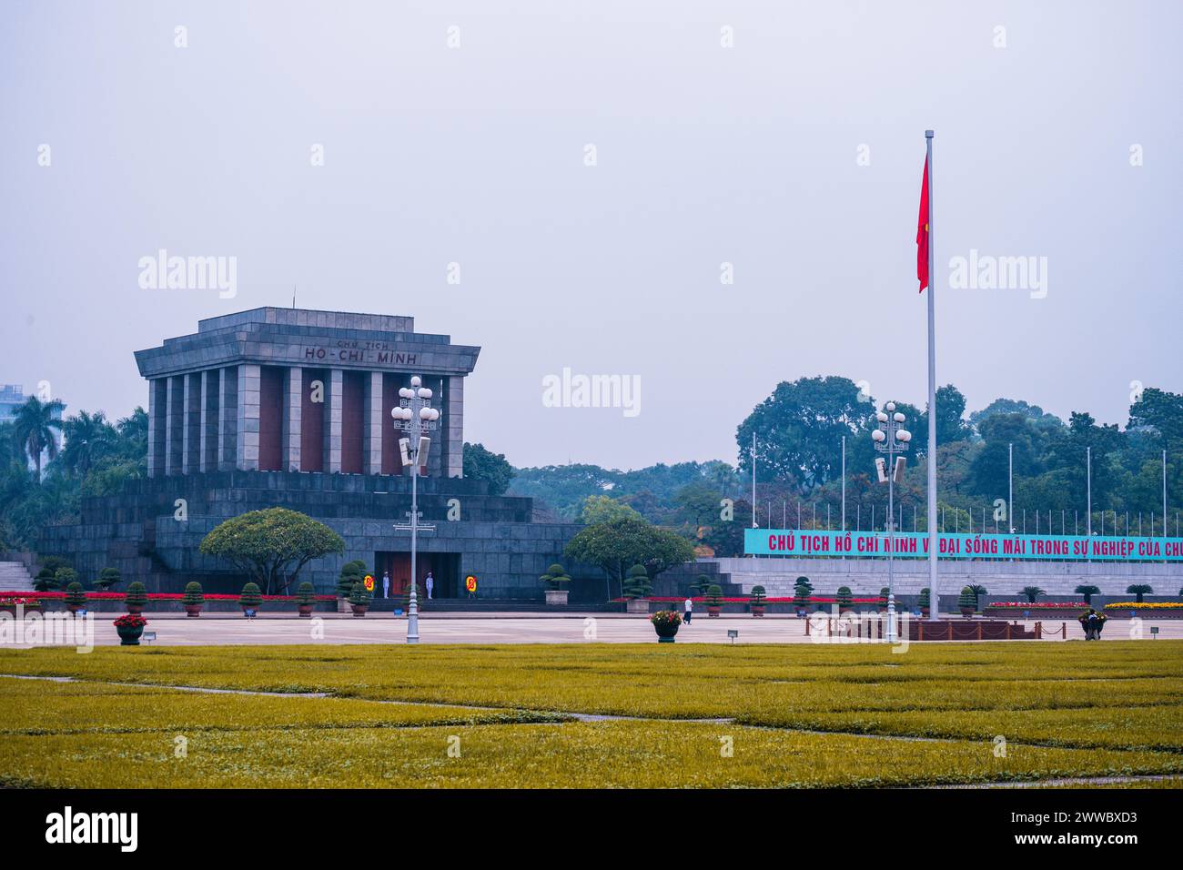 Mausoleo di Ho Chi Minh, Hanoi, Vietnam Asia Foto Stock
